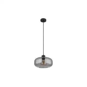 Netto Marken-Discount Hängelampe, Metall schwarz, Glas rauch, H 120 cm Angebot