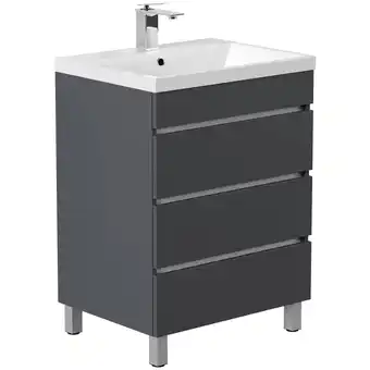 Netto Marken-Discount Stand Badmöbel Fellini 70 SoftClose eiche gold mit drei grifflosen Schubladen Angebot