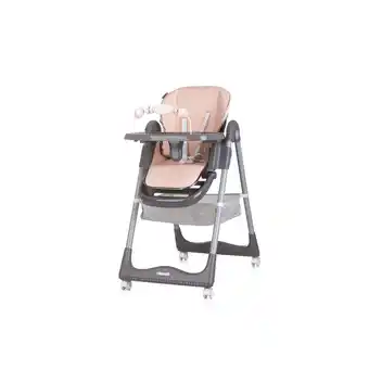 Netto Marken-Discount Chiplolino Kinderhochstuhl First Spoon Räder klappbar Spielbogen Gurt Fußstütze rosa Angebot