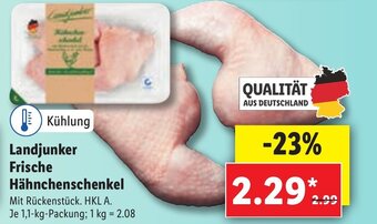 Lidl Landjunker Frische Hähnchenschenkel Angebot