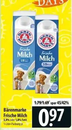 Famila Nord Ost Bärenmarke Frische Milch Angebot