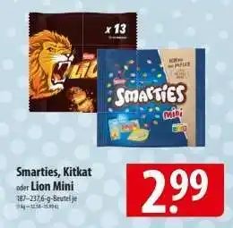 Famila Nord Ost Smarties, Kitkat oder Lion mini Angebot