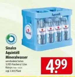 Famila Nord Ost Sinalco Aquintéll Mineralwasser Angebot