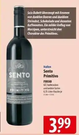 Famila Nord Ost Sento Primitivo Angebot