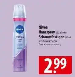 Famila Nord Ost NIVEA Haarspray oder Schaumfestiger Angebot