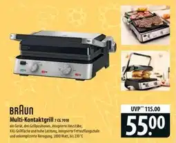 Famila Nord Ost Braun Multi-Kontaktgrill 7 CG 7010 Angebot
