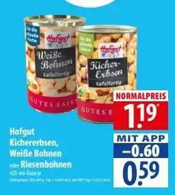 Famila Nord Ost Hofgut Kichererbsen, Weiße Bohnen oder Riesenbohnen Angebot