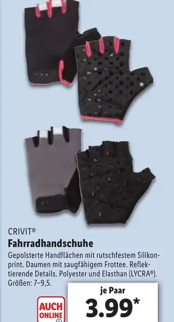 Lidl Crivit Fahrradhandschuhe Angebot