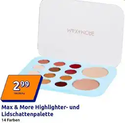 Action Max & More Highlighter- und Lidschattenpalette Angebot