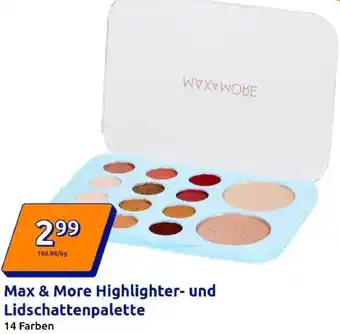 Action Max & More Highlighter- und Lidschattenpalette Angebot