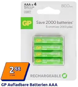 Action GP Aufladbare Batterien AAA Angebot