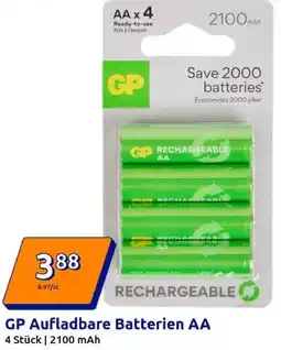Action GP Aufladbare Batterien AA Angebot