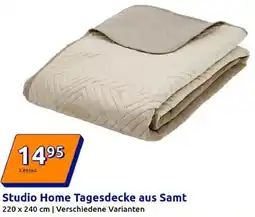 Action Studio Home Tagesdecke aus Samt Angebot
