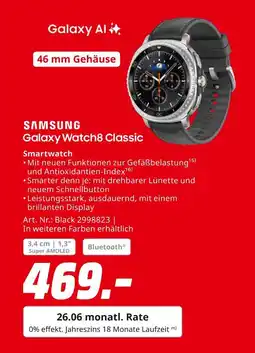 MediaMarkt Samsung galaxy watch8 classic Angebot