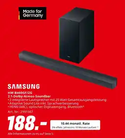 MediaMarkt Samsung hw-b460gf/zg 2.1-dolby-atmos-soundbar Angebot