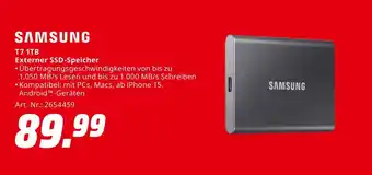 MediaMarkt Samsung t7 1tb externer ssd-speicher Angebot