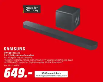 MediaMarkt Samsung hw-q810gf/zg 5.1.2-dolby-atmos-soundbar Angebot