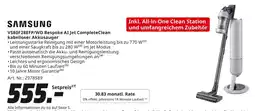 MediaMarkt Samsung vs80f28efp/wd bespoke ai jet completeclean kabelloser akkusauger Angebot
