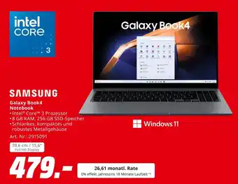 MediaMarkt Samsung galaxy book4 notebook Angebot
