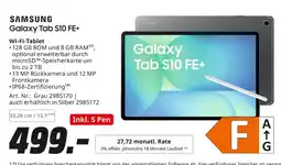 MediaMarkt Samsung galaxy tab s10 fe+ grau Angebot