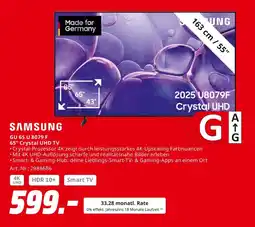 MediaMarkt Samsung gu 65 u 8079 f 65 crystal uhd tv Angebot