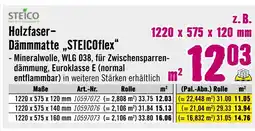 Hornbach Steico holzfaser-dämmmatte „steicoflex“ 1220 x 575 x 120 mm Angebot