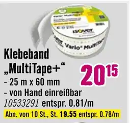 Hornbach Klebeband multitape+ Angebot