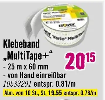 Hornbach Klebeband multitape+ Angebot