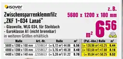 Hornbach Isover zwischensparrenklemmfilz zkf 1-034 lanaé Angebot