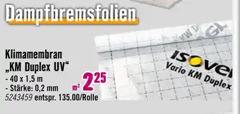 Hornbach Isover klimamembran km duplex uv Angebot