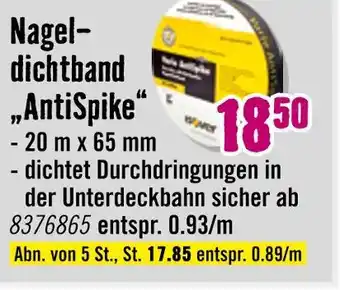 Hornbach Nageldichtband antispike Angebot