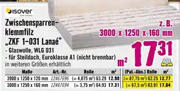 Hornbach Isover zwischensparren-klemmfilz zkf 1-031 lanaé Angebot