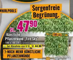 Hornbach Künstliche pflanzenwand 'fire sky' Angebot