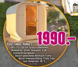 Hornbach Fass-sauna „vamos 1“ Angebot