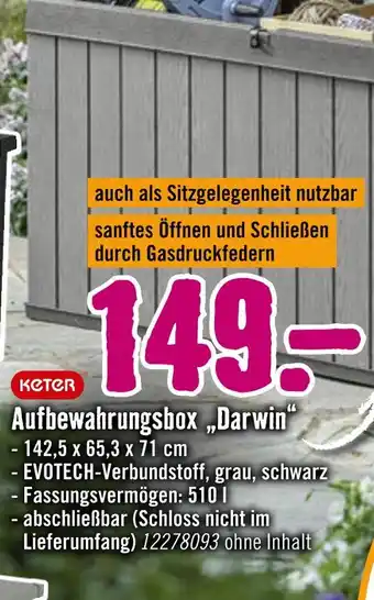 Hornbach Keter aufbewahrungsbox „darwin“ Angebot