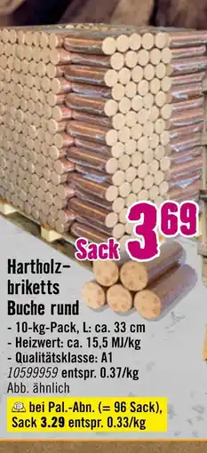 Hornbach Hartholzbriketts buche rund Angebot