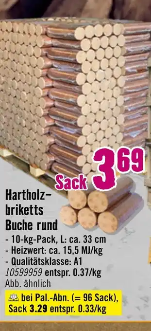 Hornbach Hartholzbriketts buche rund Angebot