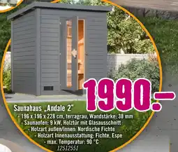 Hornbach Saunahaus 'andale 2' Angebot