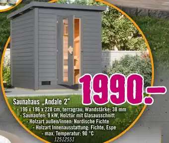 Hornbach Saunahaus 'andale 2' Angebot
