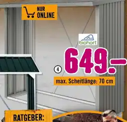 Hornbach Biohort kaminholzunterstand „woodstock“ Angebot