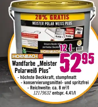 Hornbach Hornbach wandfarbe „meister polarweiß plus“ Angebot