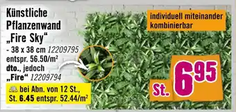 Hornbach Künstliche pflanzenwand fire sky Angebot