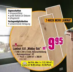 Hornbach Skandor laminat 8.0 'midday oak' Angebot