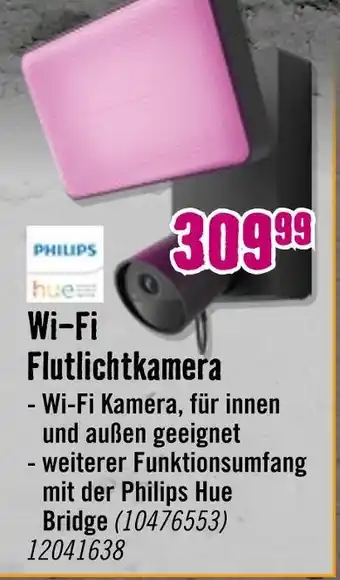 Hornbach Philips hue wi-fi flutlichtkamera Angebot