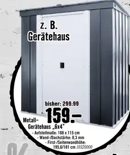 Hornbach Metall-gerätehaus 6x4 Angebot