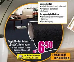 Hornbach Teppichboden velours dusty meterware Angebot