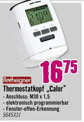 Hornbach Rotheigner thermostatkopf „calor“ Angebot