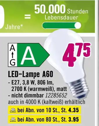 Hornbach Led-lampe a60 Angebot