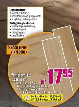 Hornbach Vinylboden 4.2 campeon Angebot