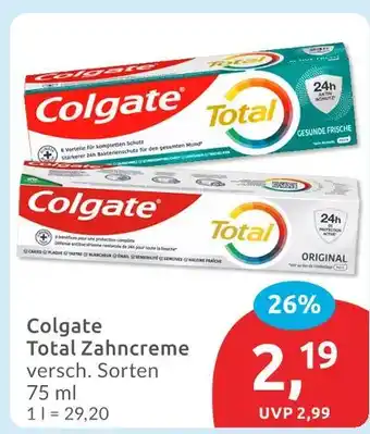 Budni Colgate total zahnpasta gesunde frische Angebot